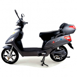 Side View Of Black Electric Bike