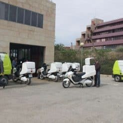Fleet Of Electric Motorbikes Cargo