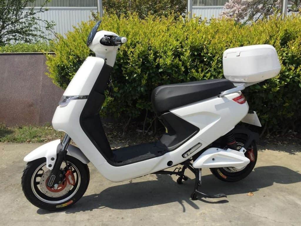 White Electric Bike Outdoors