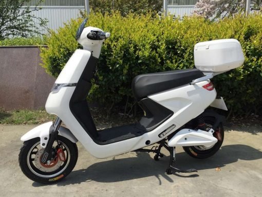 White Electric Bike Outdoors