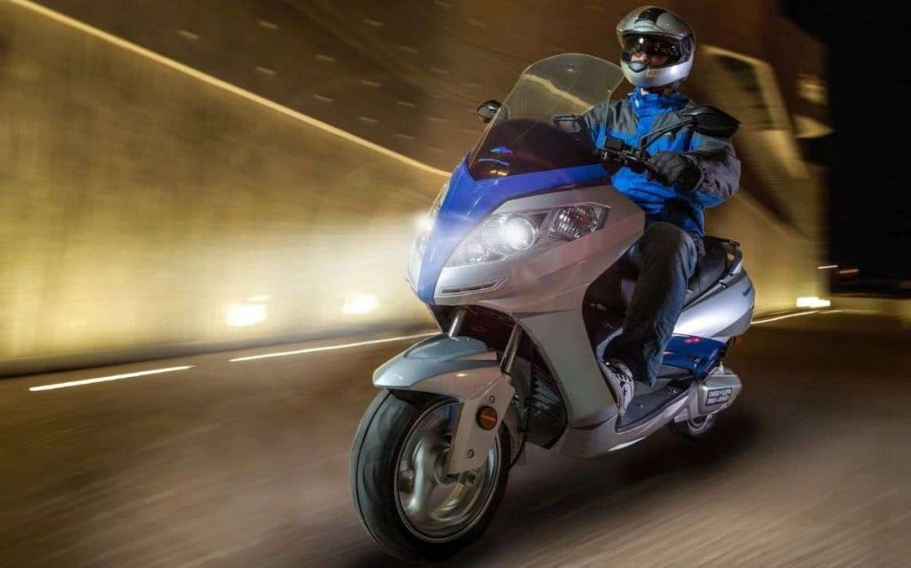 Man Riding Electric Motorbike