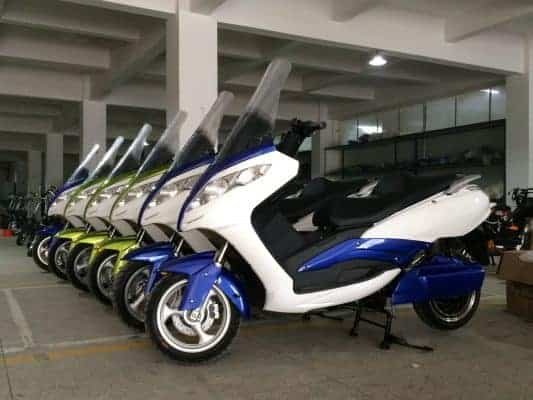Variety Of Electric Mopeds In Storage